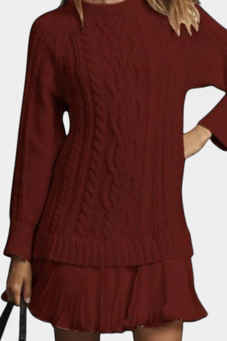 Daina Robe Mini en Tricot avec Forme Tordue