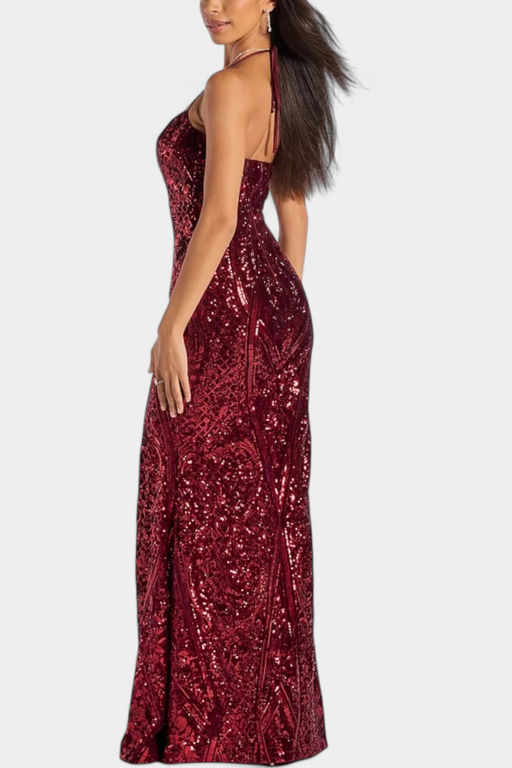 Robe Halter Marleni avec Paillettes