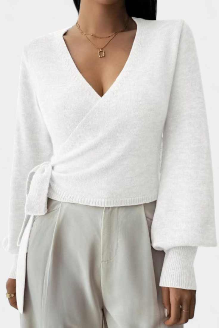 Pull Persephone à Bretelles Croisées et Col en V