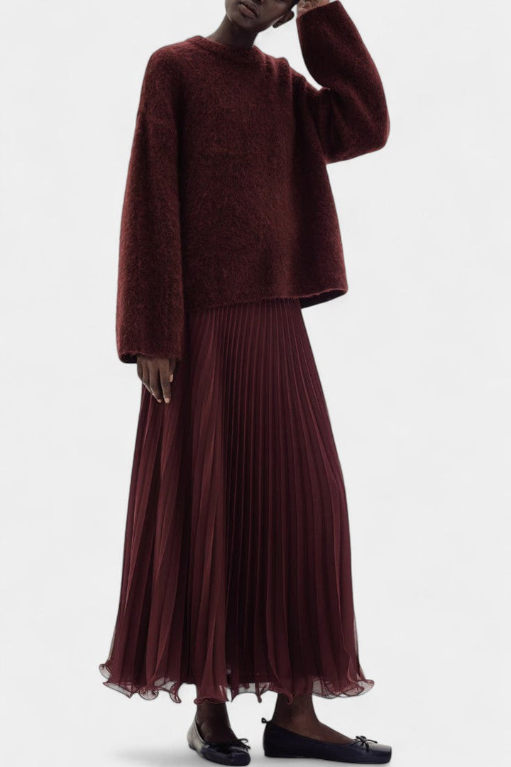 Gia Ensemble Oversized de Pull et Jupe Midi