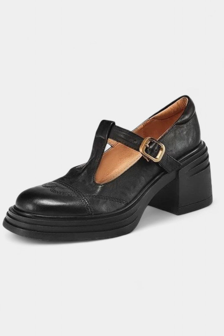 Florence Chaussures Mary Jane avec Talon Cubique