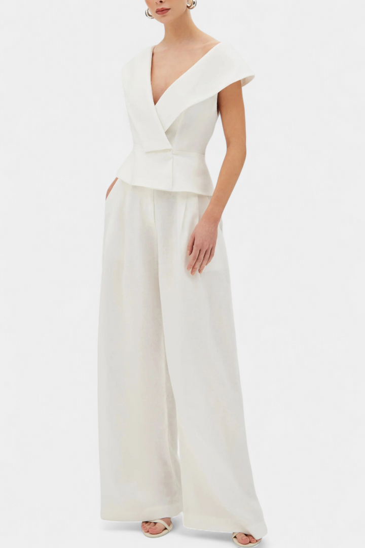 Ensemble Top Asymétrique et Pantalon Palazzo Hayden