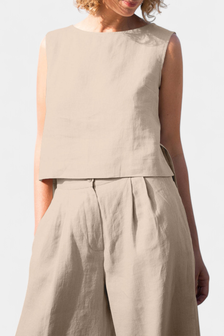 Ensemble Vintage Sans Manches Yvanne d'Été
