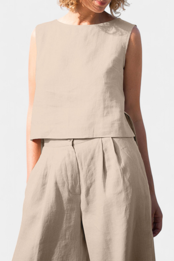 Ensemble Vintage Sans Manches Yvanne d'Été