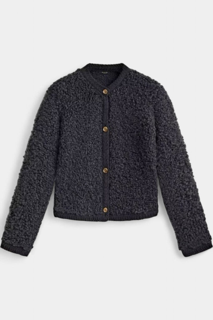 Cardigan Chenda Court en Texture Peluche