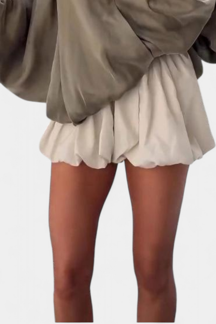 Maude Veste Vert Olive avec Manches Bouffantes