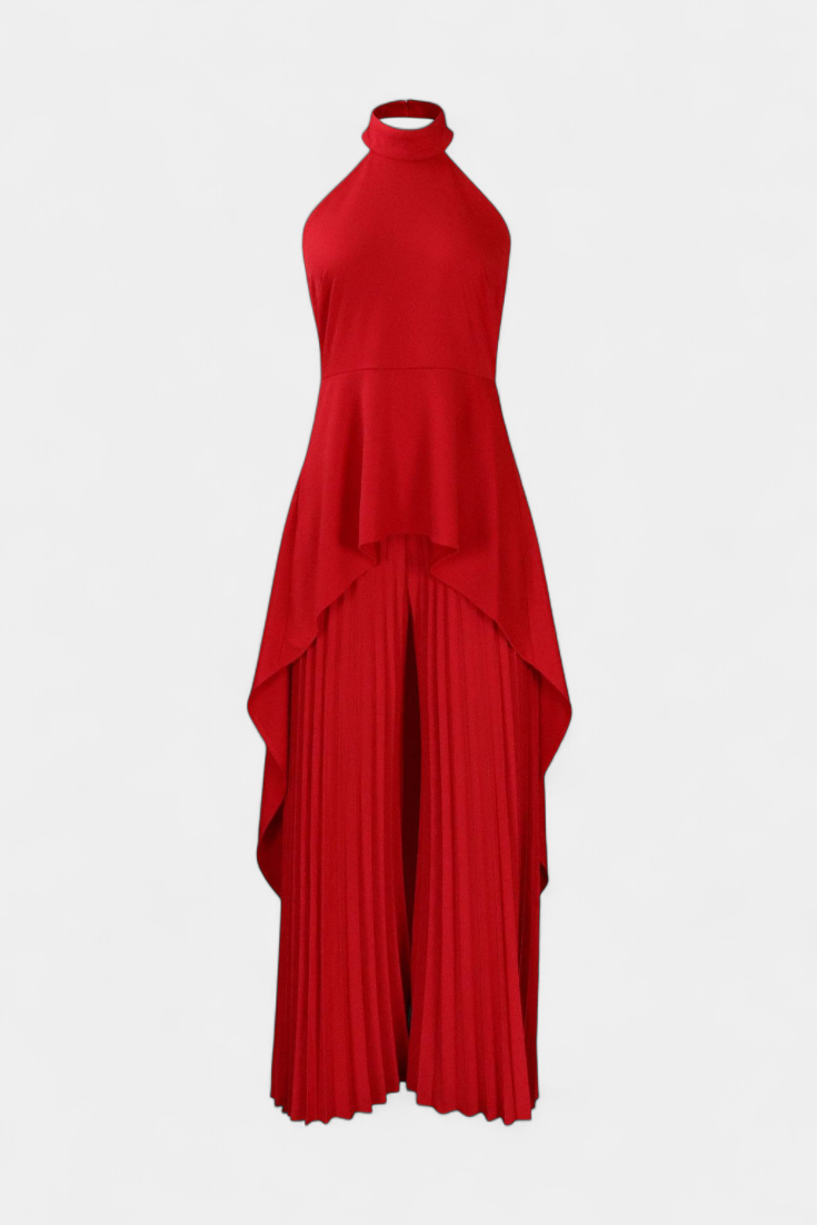 Ensemble Chrysoula Asymétrique avec Pantalon Plissé