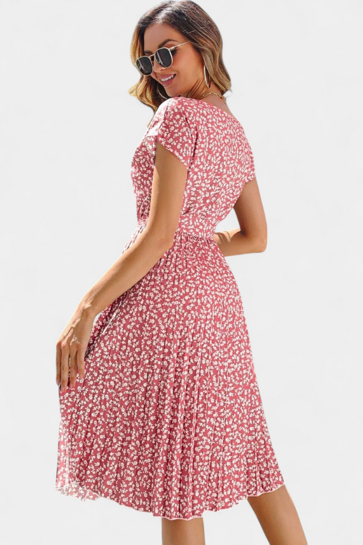 Robe Midi Florale Galilea d'Inspiration Champêtre