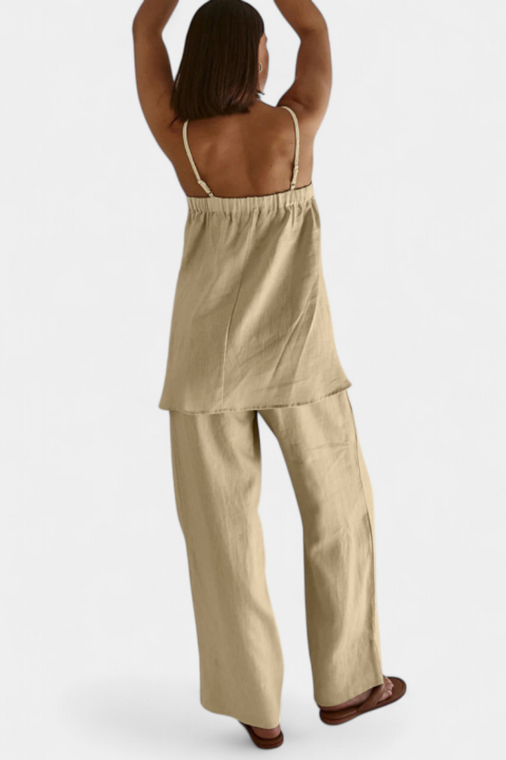 Lía Ensemble d'Été avec Top Ample et Pantalon Fluide