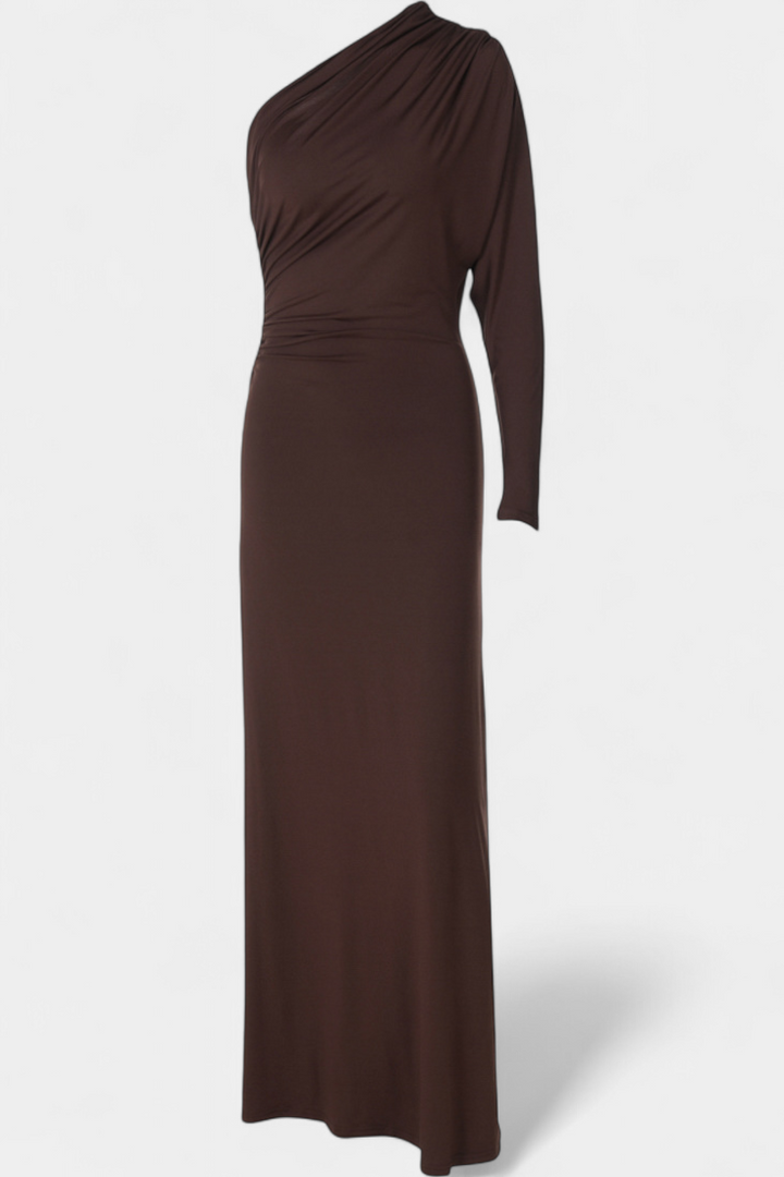 Robe Longue Plissée Maybelle à Une Épaule