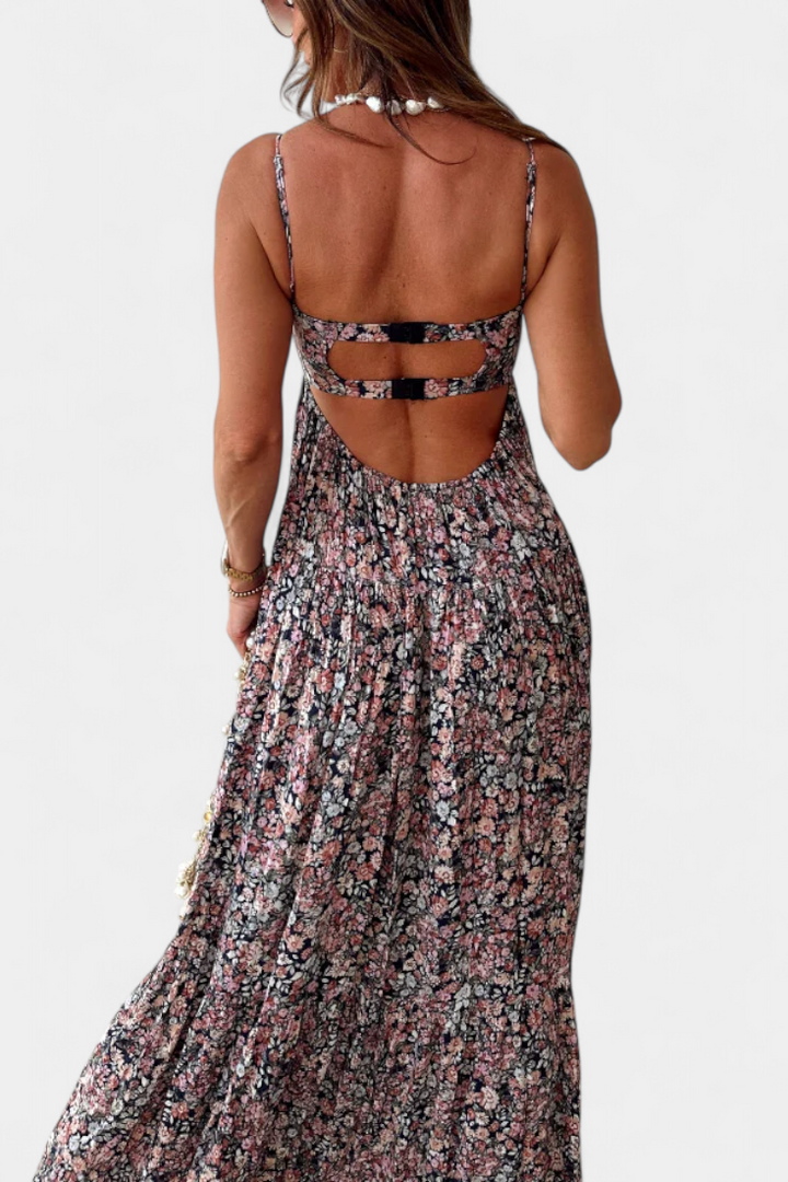 Robe Maxi Florale Reyna avec Dos Nu