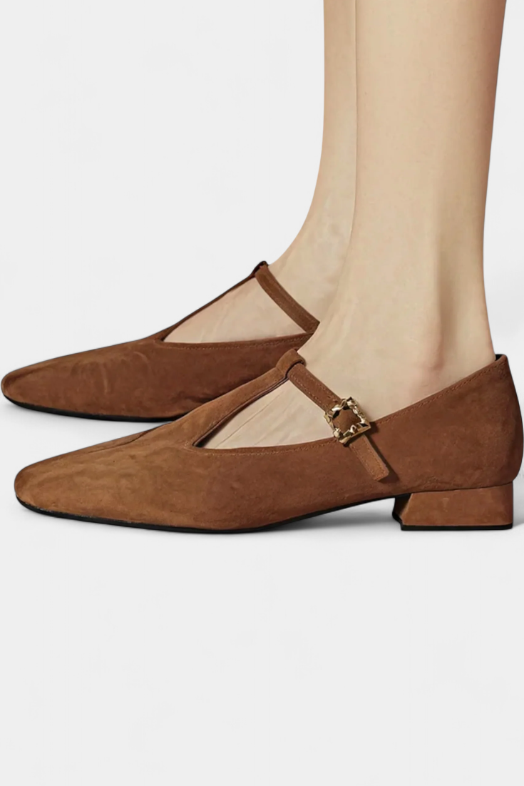Elly Talons Bas avec Sangle et Boucle