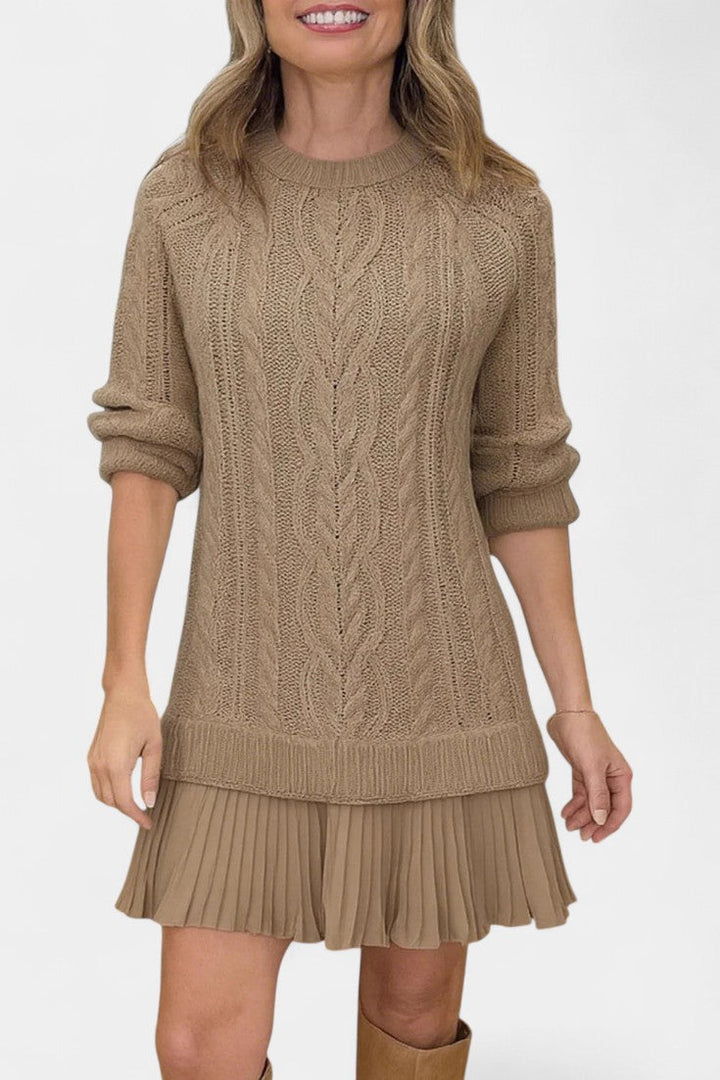 Daina Robe Mini en Tricot avec Forme Tordue