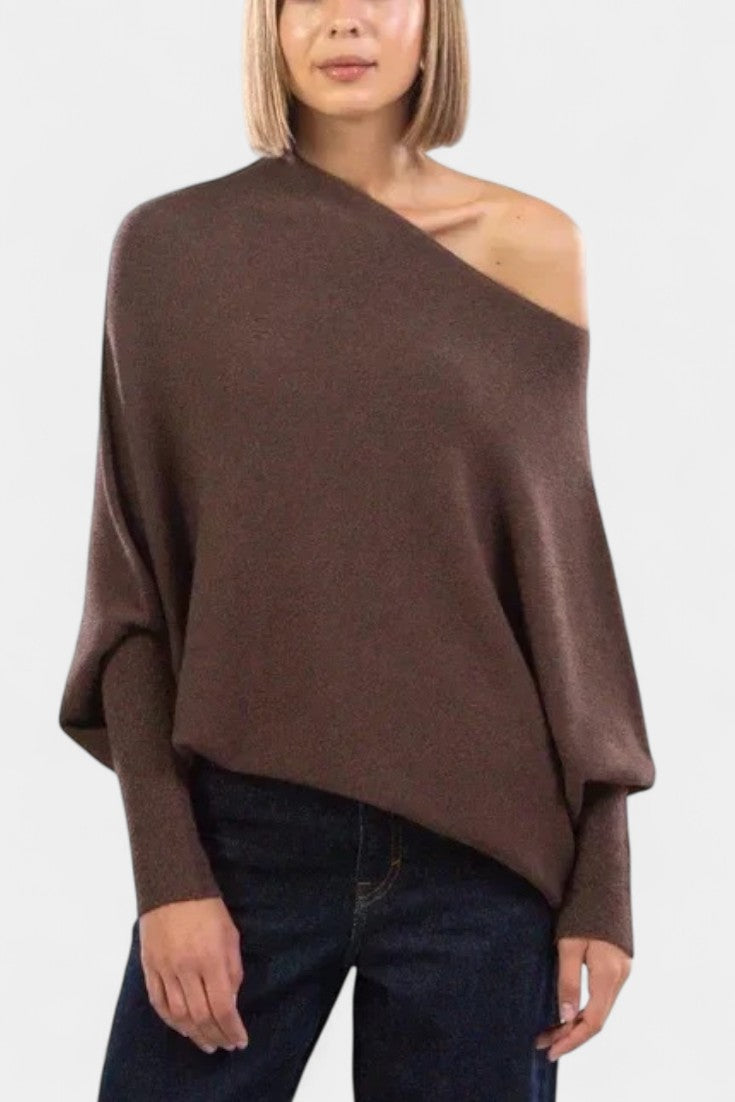 Anna Pull d'Hiver Off-Shoulder