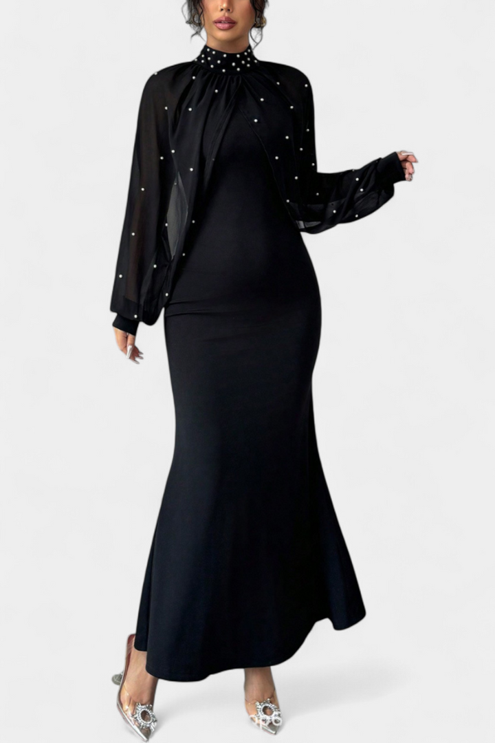Robe Halter en Maille Atenea avec Perles