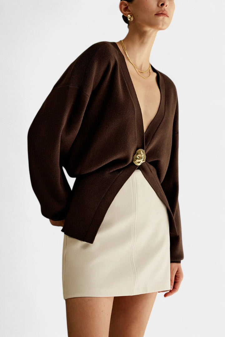 Cardigan Liso Doré Solferina