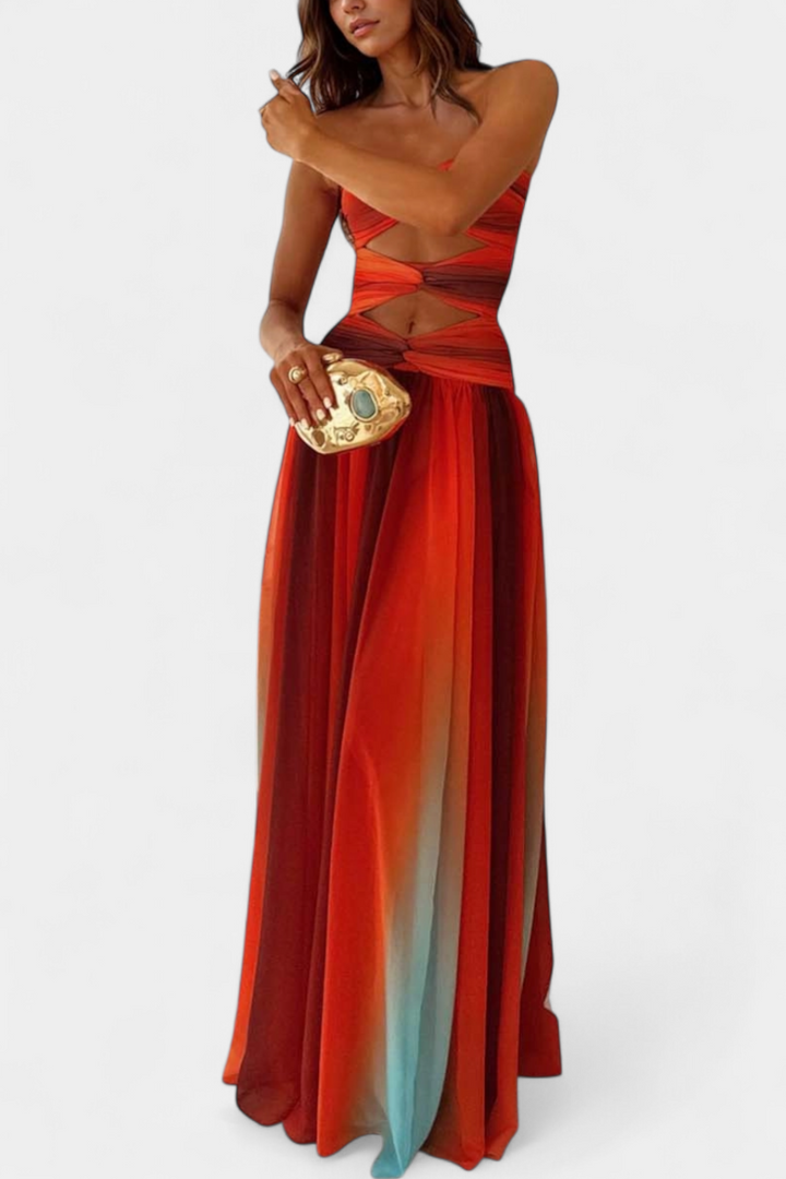 Robe Maxi Maisie Sans Bretelles en Coupe A-Line