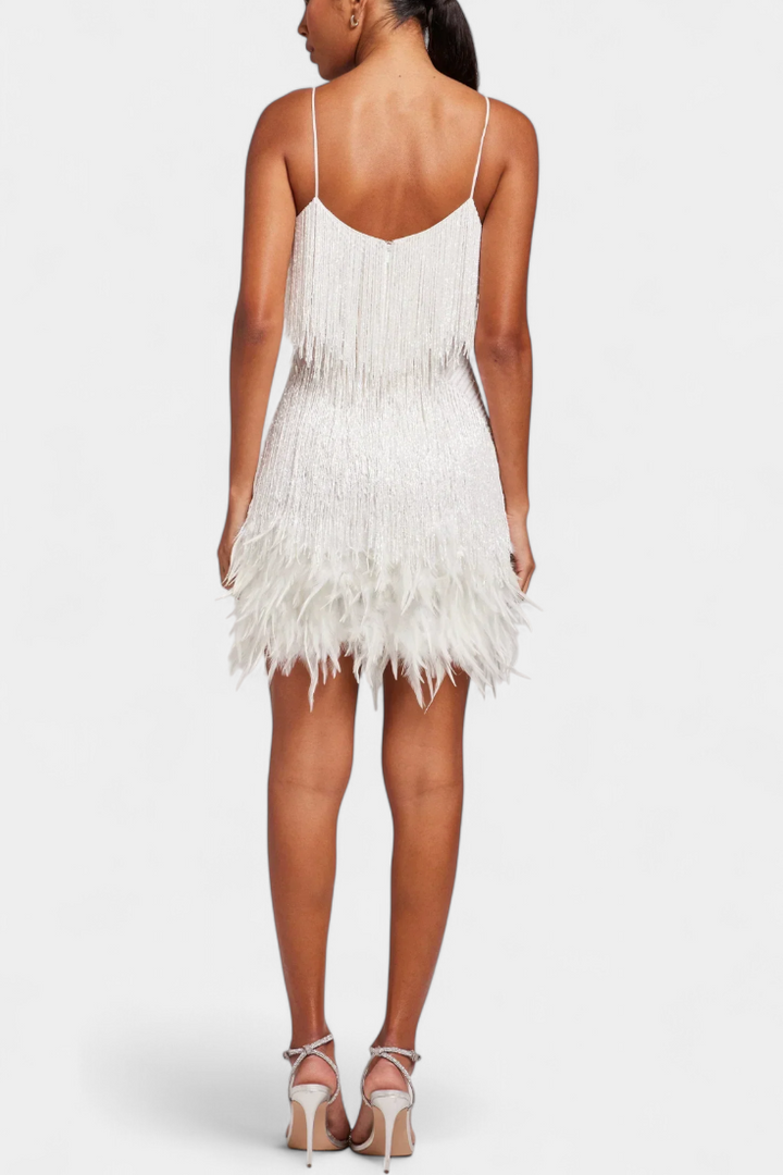 Robe Mini Sheril en Plumes
