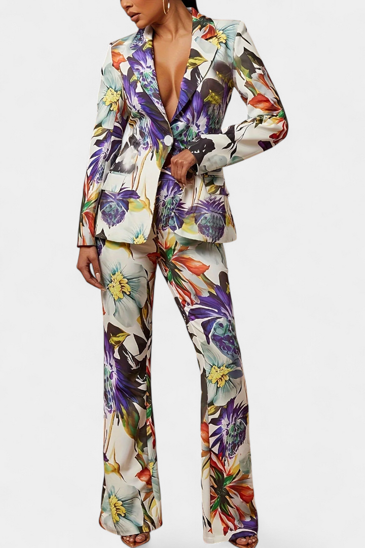 Nicolette Ensemble Floral de Tailleur