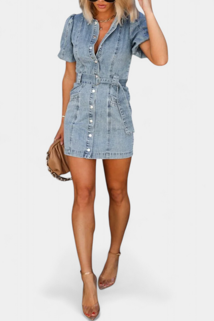 Robe Mini en Denim Lavé Orlena