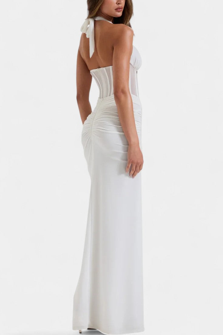 Robe Corset Angelina avec Jupe Maxi Froncée