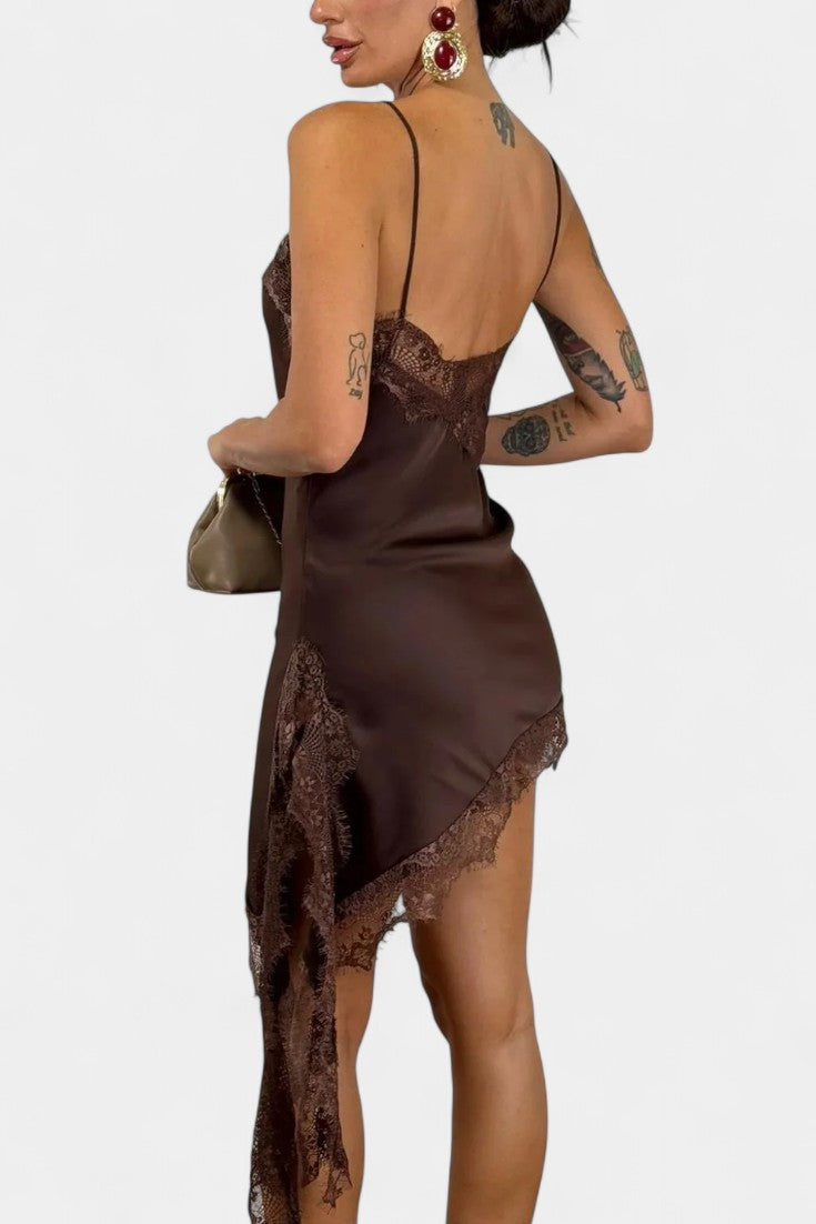 Kerry Mini Robe à Bretelles en Dentelle
