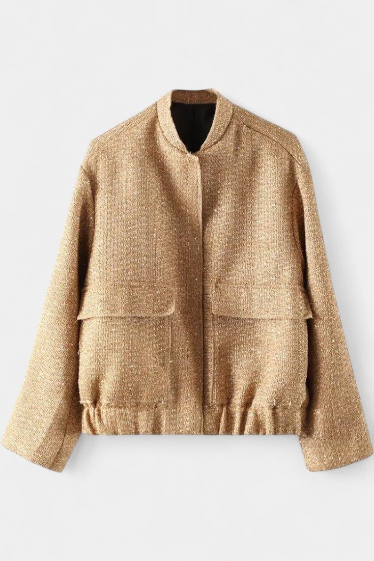 Alvera Veste Texturée d'Hiver avec Poches