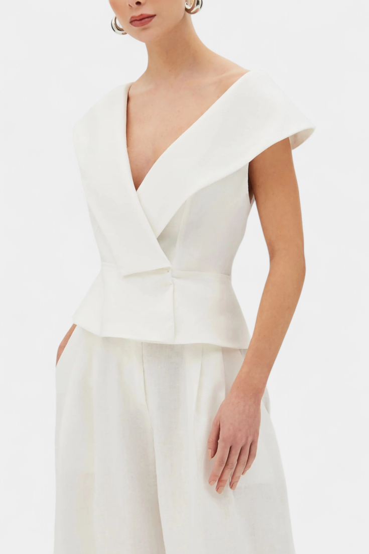 Ensemble Top Asymétrique et Pantalon Palazzo Hayden