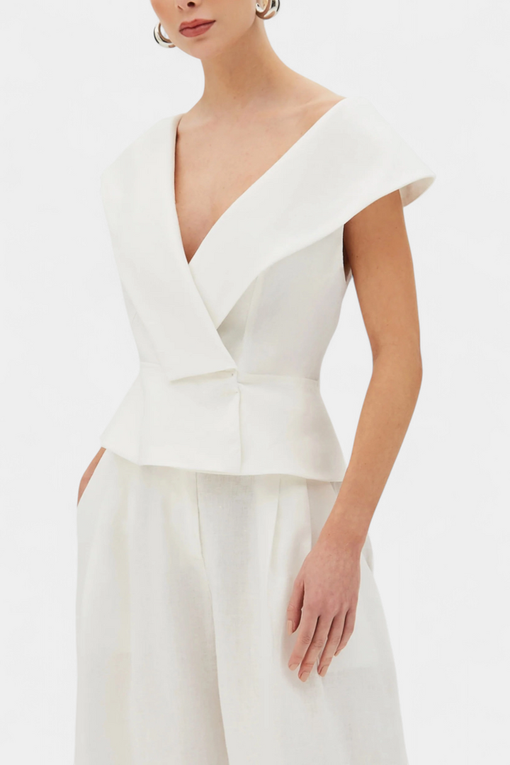 Ensemble Top Asymétrique et Pantalon Palazzo Hayden