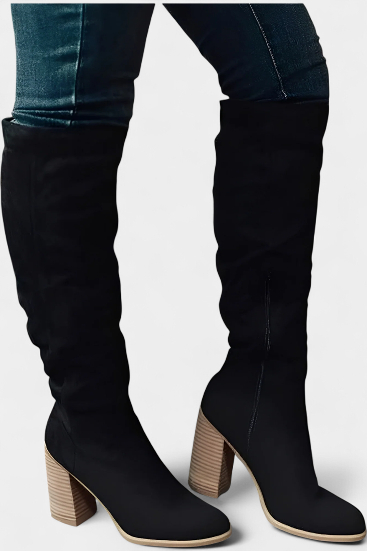 Calliope Bottes à Talon Épais jusqu'au Genou