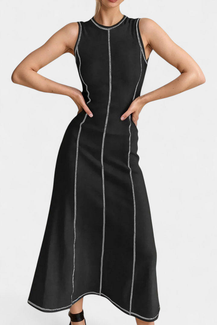 Robe Maxi Bicolore Sans Manches Santona