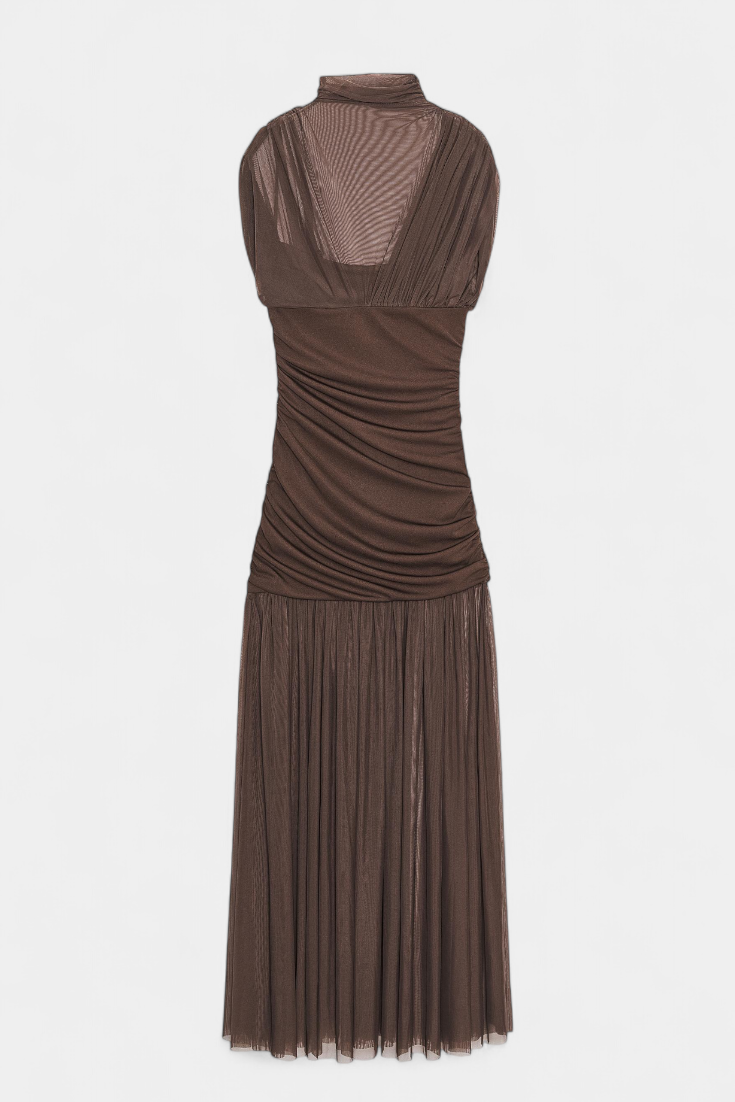 Robe Bodycon Noelia en Maille Plissée