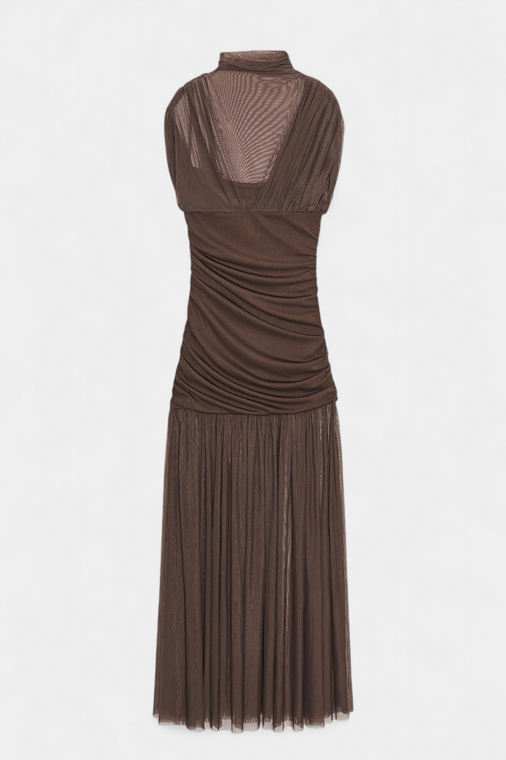 Robe Bodycon Noelia en Maille Plissée
