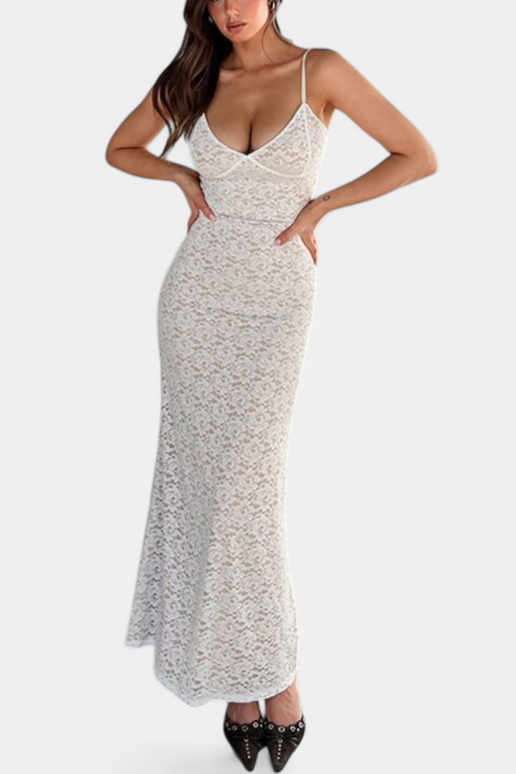 Robe Lunara en Dentelle avec Dos Nu