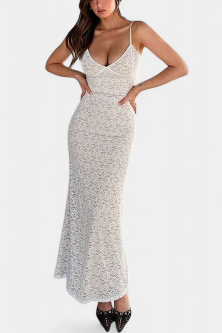 Robe Lunara en Dentelle avec Dos Nu