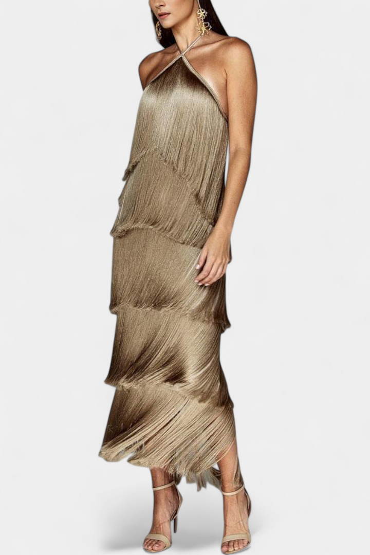 Robe Saidey avec Franges et Dos Nu
