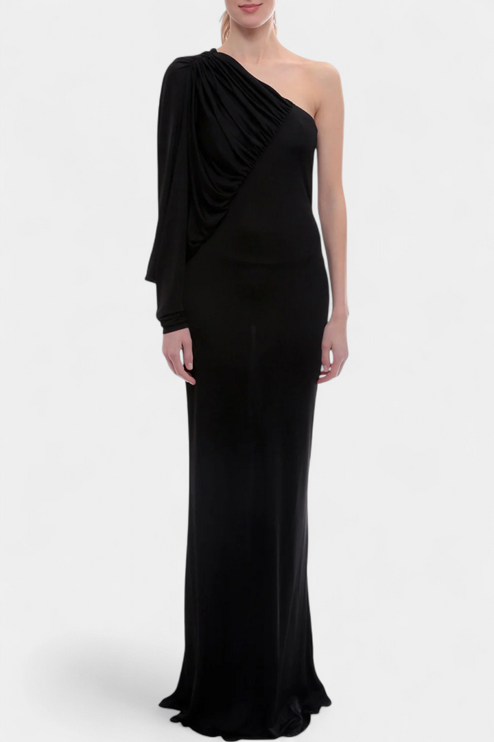 Robe Longue Plissée Maybelle à Une Épaule