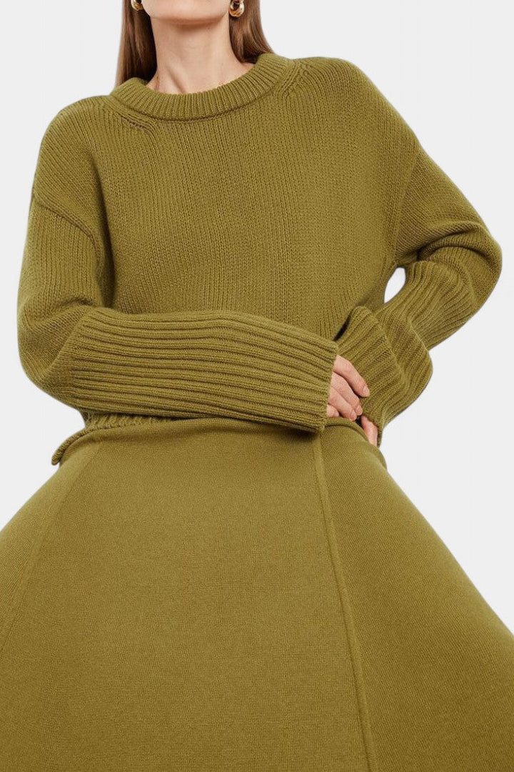 Patricia Ensemble de Pull à Col Montant et Jupe Maxi