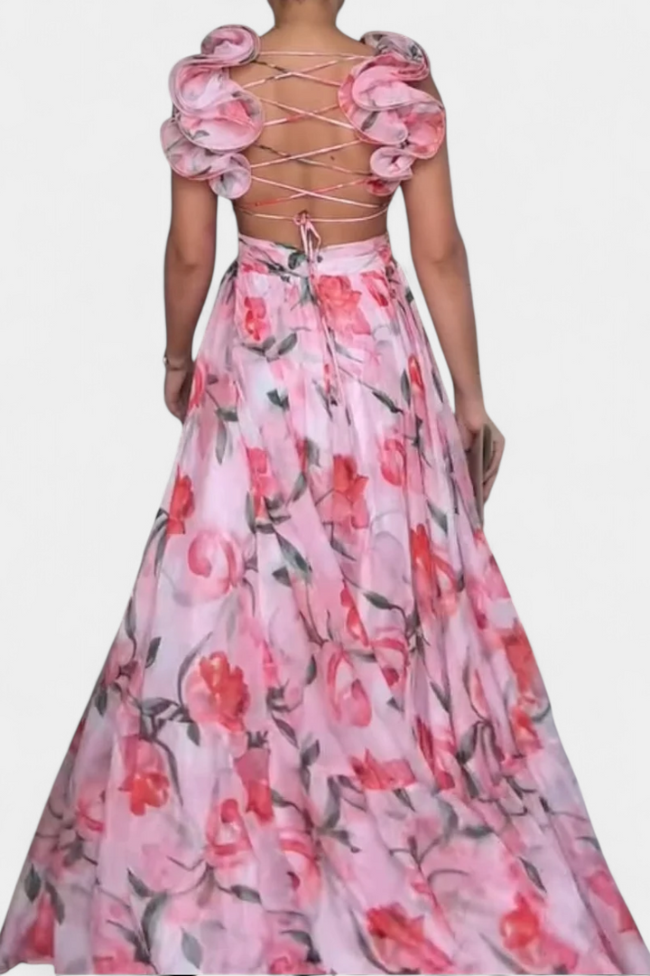 Robe Longue Imprimée Shazia Sans Dos