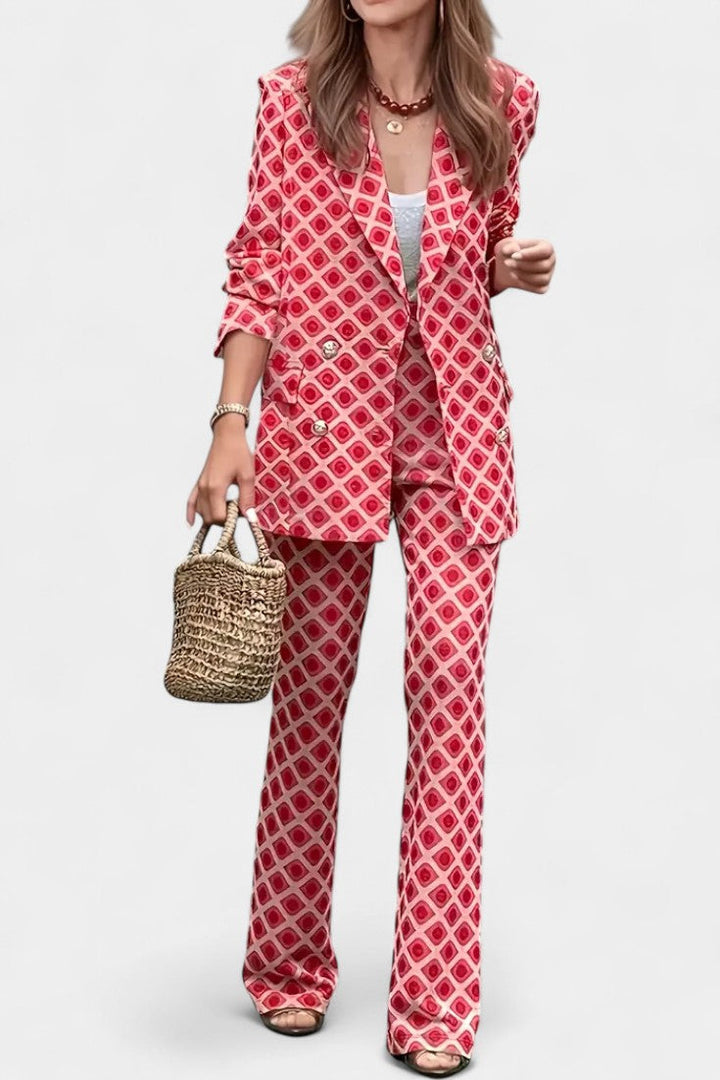 Nusa Ensemble de Veste et Pantalon à Imprimé Léopard