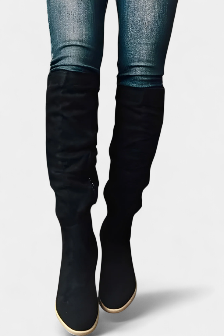 Calliope Bottes à Talon Épais jusqu'au Genou