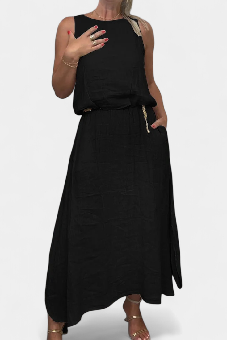 Ensemble Meliora en Lin et Coton avec Gilet Sans Manches et Jupe