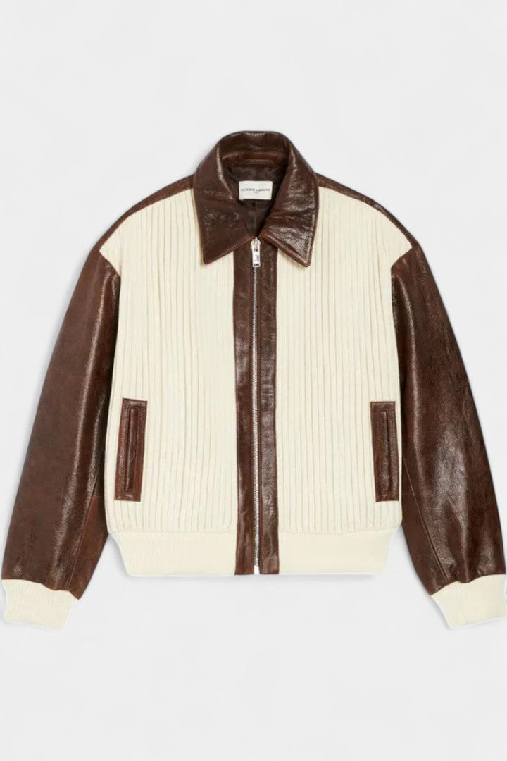 Veste en Tricot à Blocs de Couleur