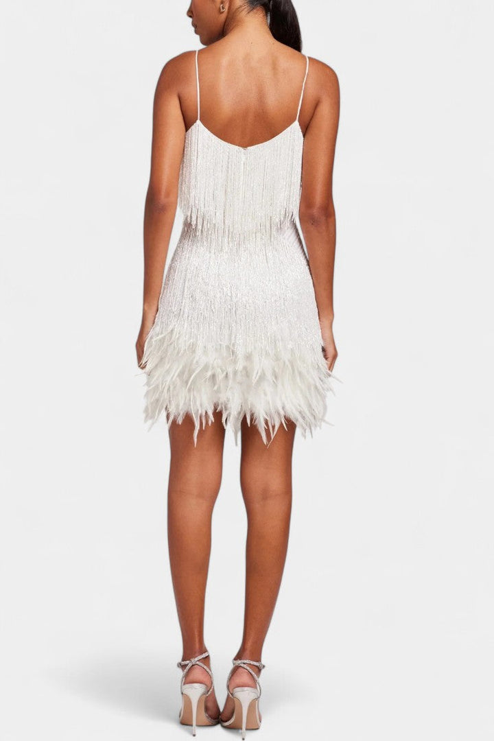 Robe Mini Adena en Plumes