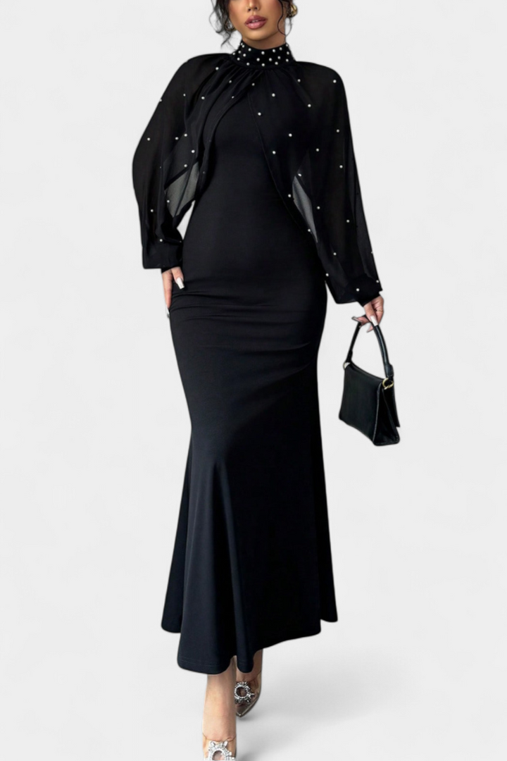 Robe Halter en Maille Atenea avec Perles