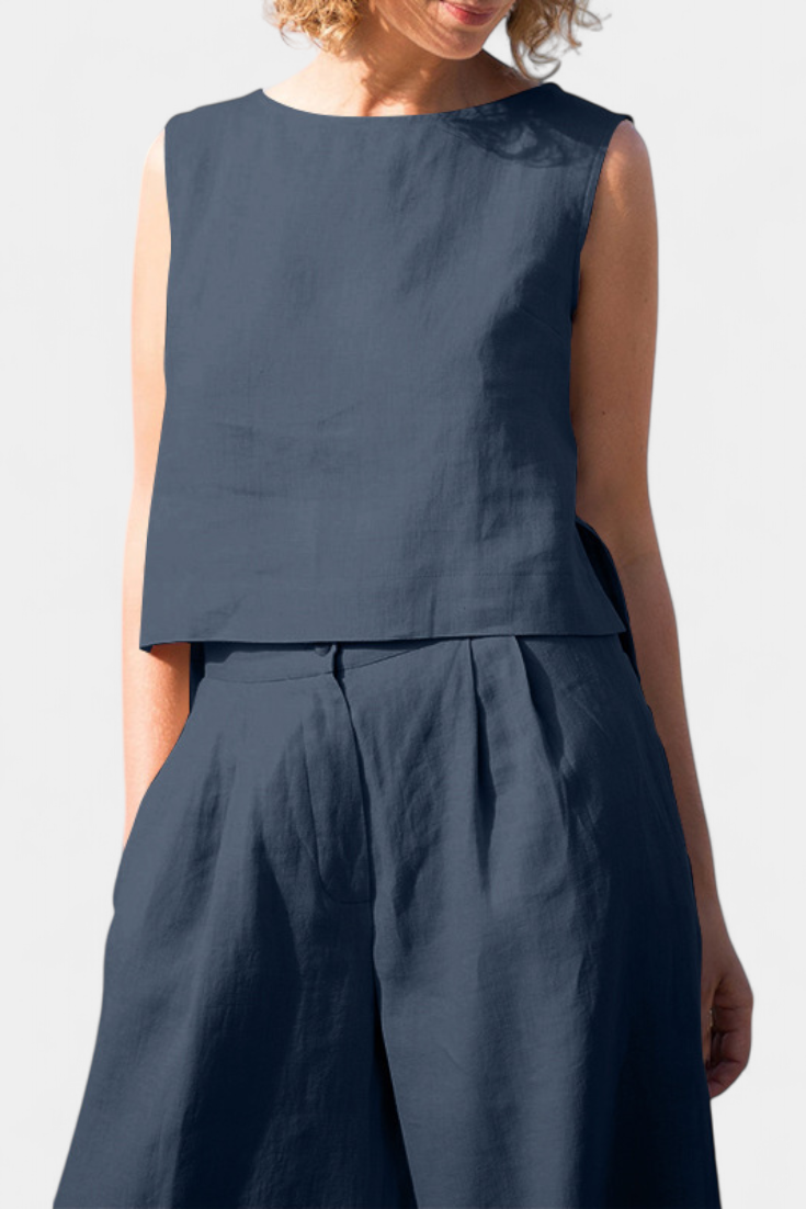Ensemble Vintage Sans Manches Yvanne d'Été