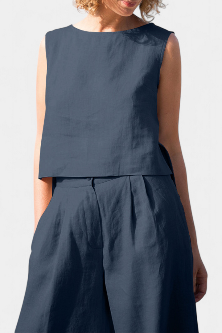 Ensemble Vintage Sans Manches Yvanne d'Été