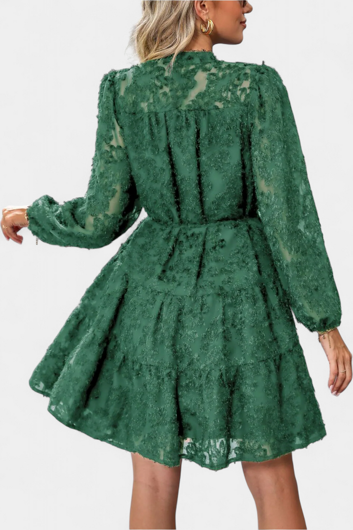 Robe Chemise Soreia à Boutons avec Manches Longues Texturées