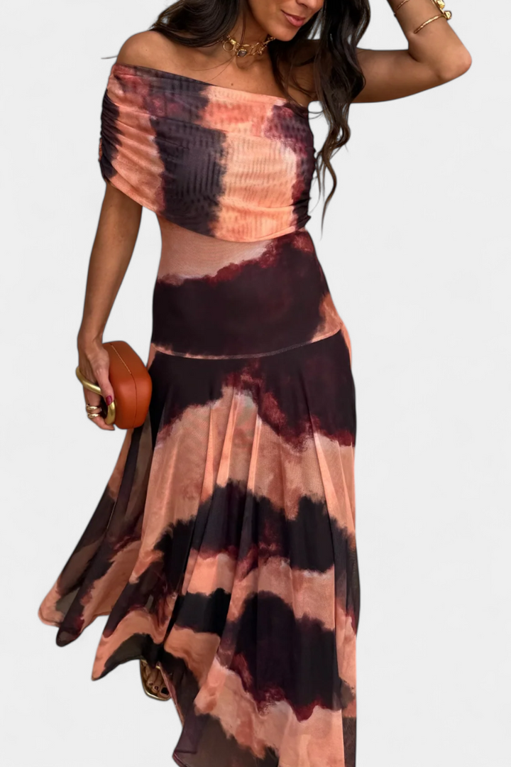 Robe Maxi Tie-Dye Jessamy à Une Épaule