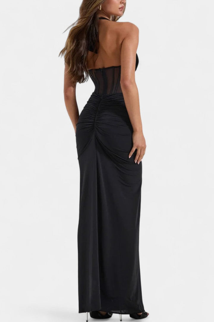 Robe Corset Angelina avec Jupe Maxi Froncée